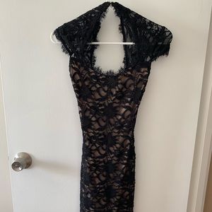 Black\Tan Sheer lace dress